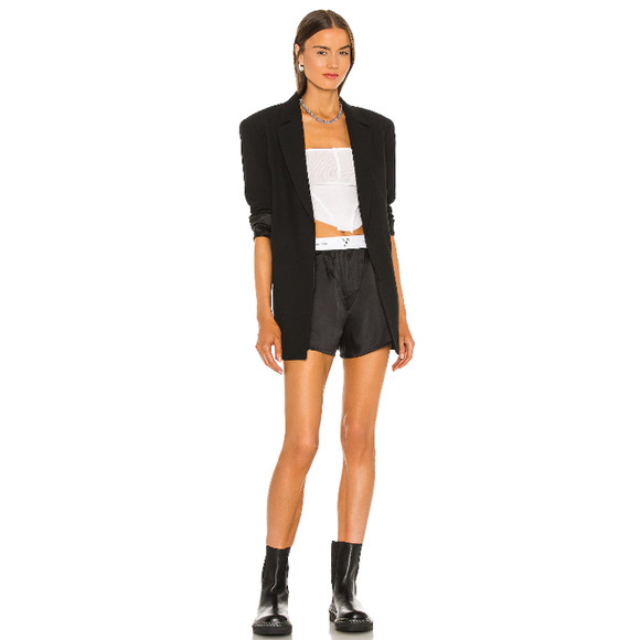 Fleur Du Mal Unisex Washable Silk Boxers in Black, Size Medium - Picture 2 of 11